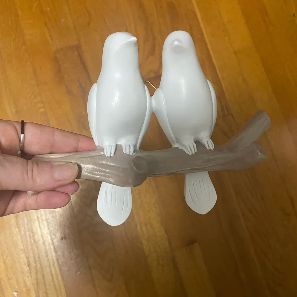Charming White Bird Wall Coat Hooks